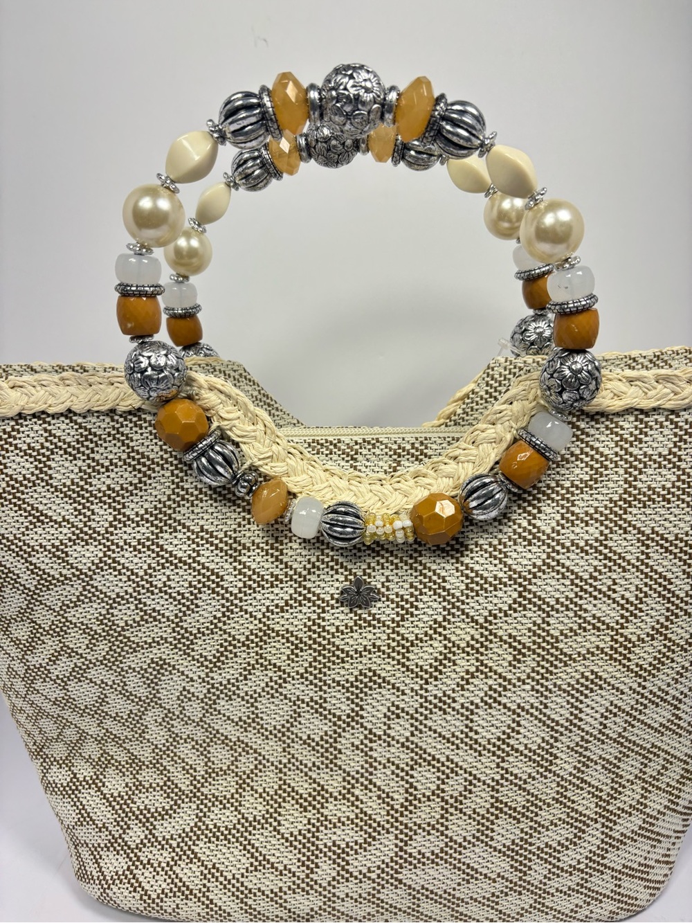 ✨Cappelli Straworld Wh Bead Handle Bag - Picture 4 of 15